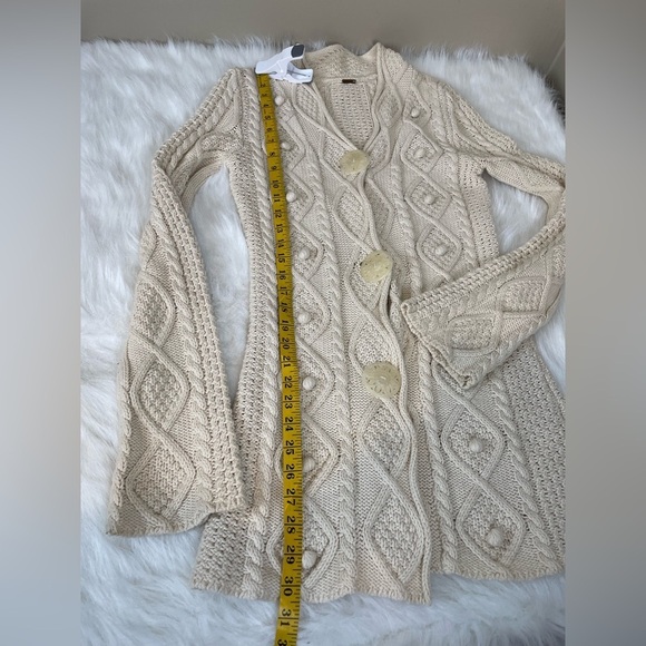 Free People Cotton Cream Ivory Cable Knit Sweater - Picture 11 of 14